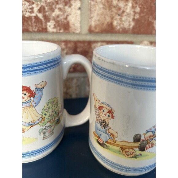 Vintage Coffee Mugs Raggedy Ann & Andy Cups Lot Of 2 - Picture 3 of 7